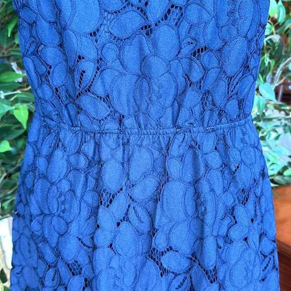 💖 Monteau Navy Lace Dress Size Large (fits like a Medium) - Picture 8 of 12